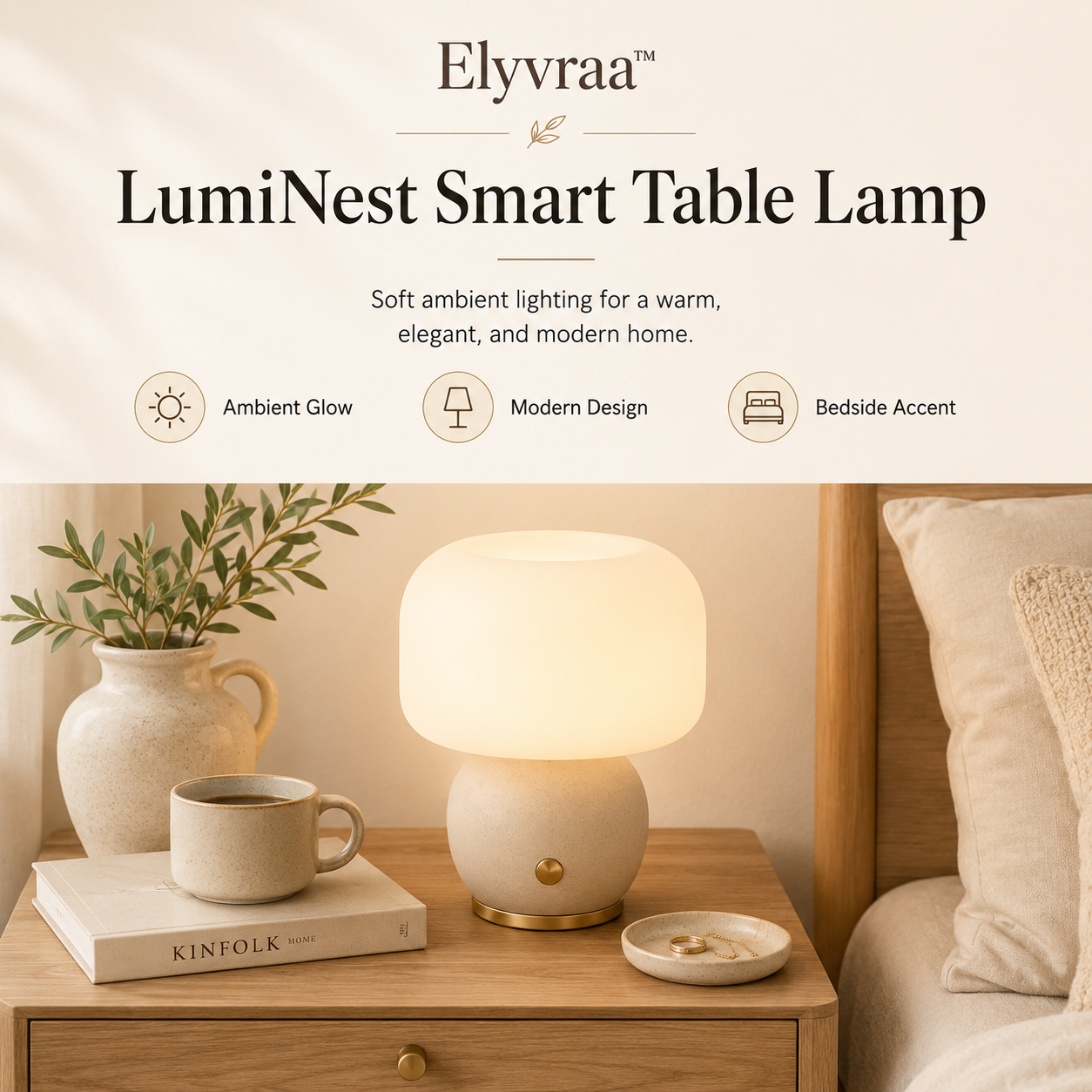 Elyvraa™ LumiNest Smart Table Lamp